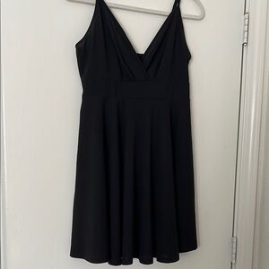 Elegant Black flare mini Dress